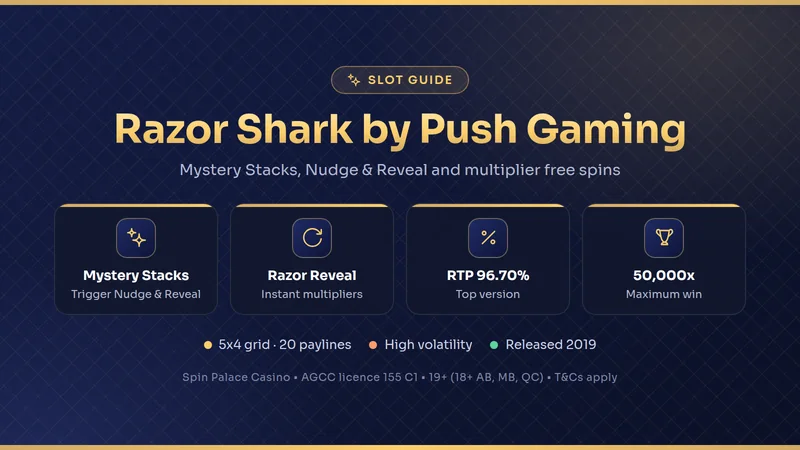 Razor Shark reels with Mystery Stacks and a Golden Shark symbol
